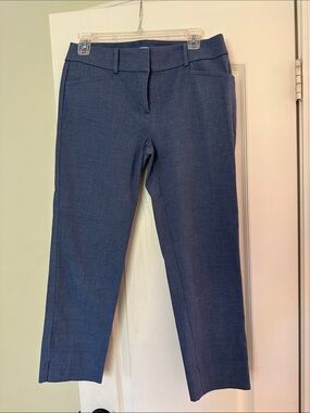 LOFT Cropped Straight-Leg pants- Navy Blue